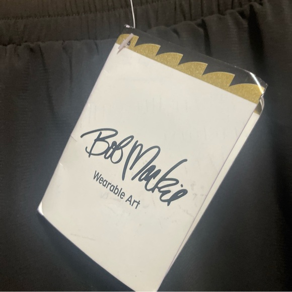 Bob Mackie Wearable Art Black Pants Elastic Waist Size Medium NWT - Picture 2 of 4